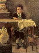 Mancini, Antonio The Poor Schoolboy Spain oil painting artist